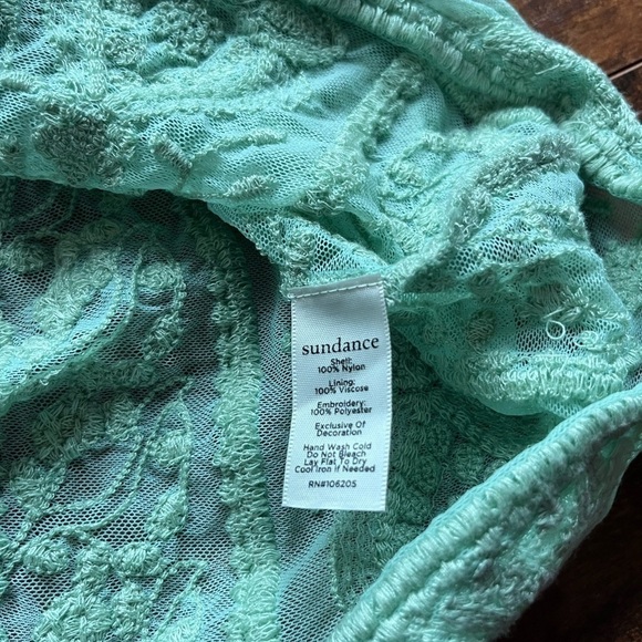 Sundance Mint Green Lace Sleeveless Summer Top Women’s Size Large SOLD AS IS - Picture 6 of 11